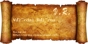 Várdai Rózsa névjegykártya