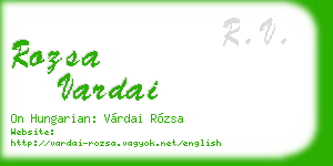rozsa vardai business card