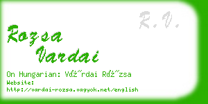 rozsa vardai business card